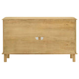 Ervine Natural 3-Door Rope Panel Sideboard Accent Storage Cabinet by Coaster at Eve Furniture