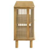 Ervine Natural 3-Door Rope Panel Sideboard Accent Storage Cabinet by Coaster at Eve Furniture