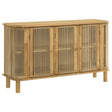 Ervine Natural 3-Door Rope Panel Sideboard Accent Storage Cabinet by Coaster at Eve Furniture
