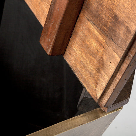 Esagono Octagonal Gold Metal-Clad Reclaimed Wood End/Side Table w/ Storage by Mercana at Eve Furniture