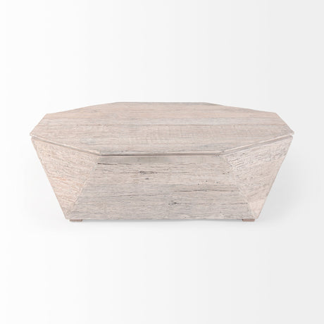 Esagono Octagonal Reclaimed Wood Coffee Table w/ Storage by Mercana at Eve Furniture