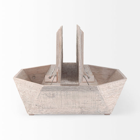 Esagono Octagonal Reclaimed Wood Coffee Table w/ Storage by Mercana at Eve Furniture
