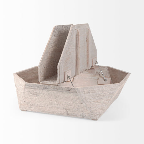 Esagono Octagonal Reclaimed Wood Coffee Table w/ Storage by Mercana at Eve Furniture