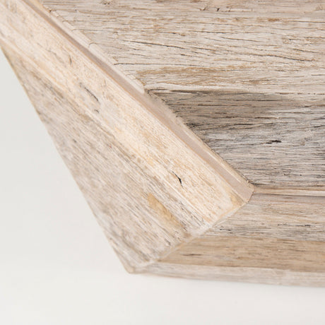 Esagono Octagonal Reclaimed Wood Coffee Table w/ Storage by Mercana at Eve Furniture
