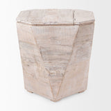 Esagono Octagonal Reclaimed Wood End/Side Table w/ Storage by Mercana at Eve Furniture