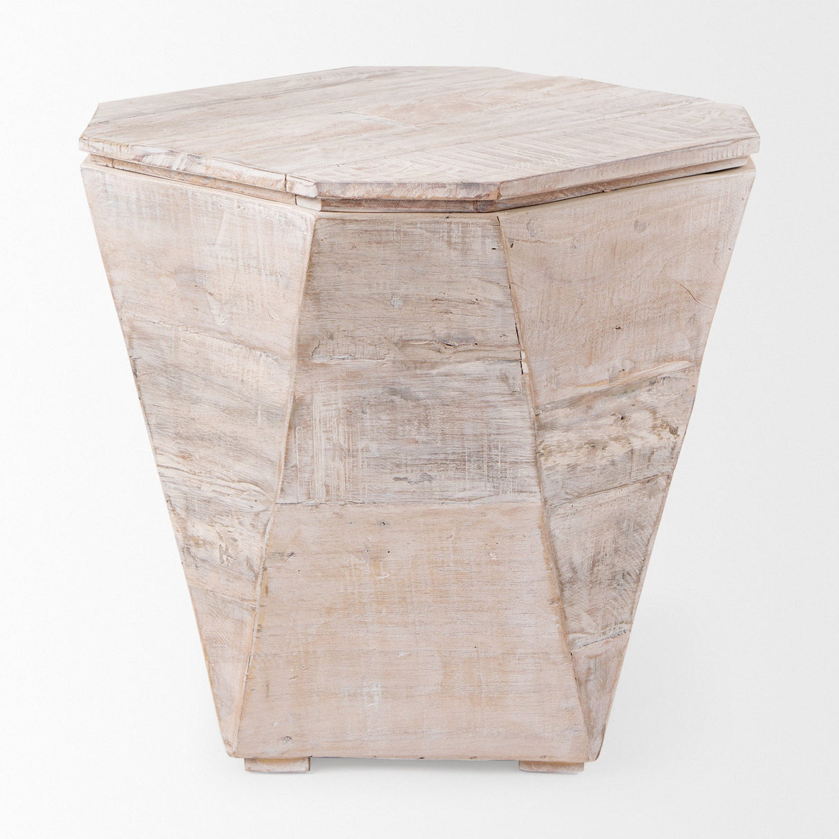 Esagono Octagonal Reclaimed Wood End/Side Table w/ Storage by Mercana at Eve Furniture