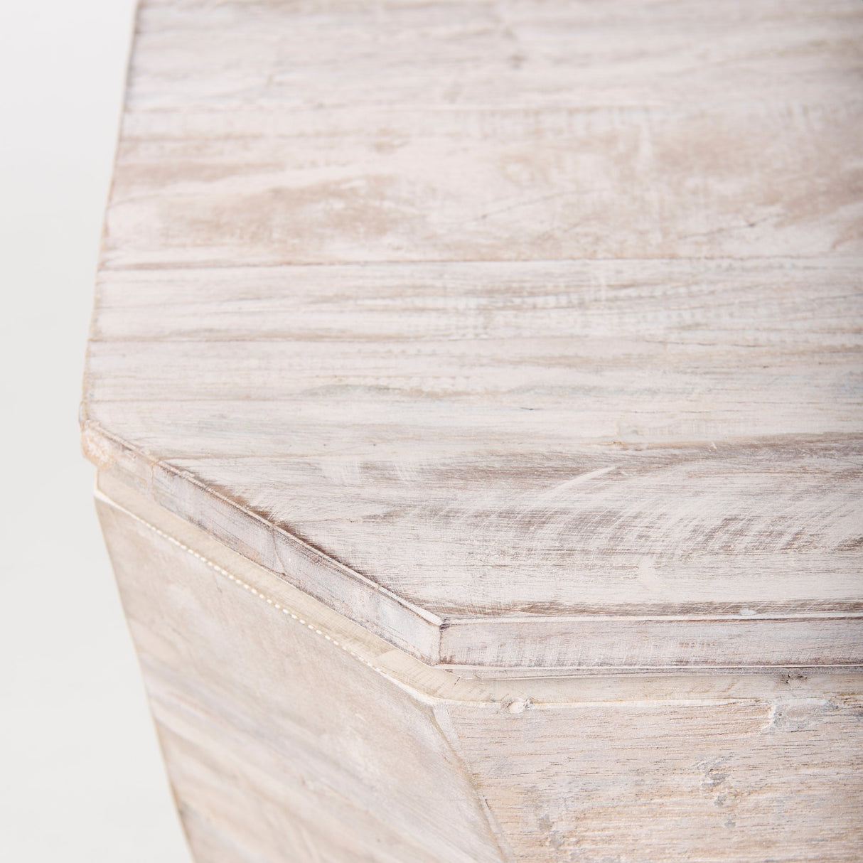 Esagono Octagonal Reclaimed Wood End/Side Table w/ Storage by Mercana at Eve Furniture