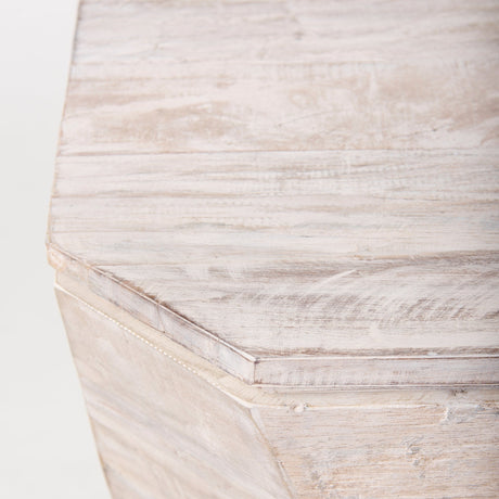 Esagono Octagonal Reclaimed Wood End/Side Table w/ Storage by Mercana at Eve Furniture