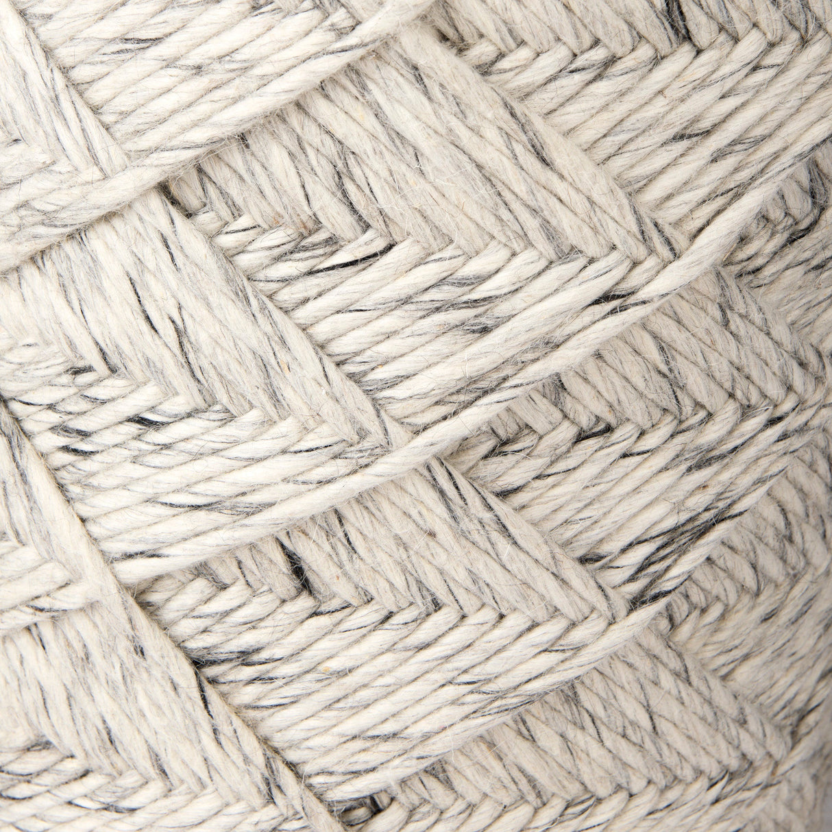 Esfera Beige Chevron Woven Round Pouf by Mercana at Eve Furniture