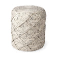 Esfera Beige Chevron Woven Round Pouf by Mercana at Eve Furniture
