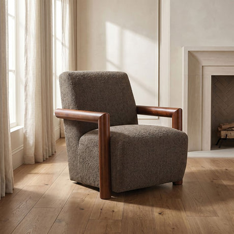 Esher Deep Brown / Walnut Accent Chair by Furniture of America at Eve Furniture