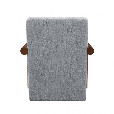 Esher Sky Gray / Walnut Accent Chair by Furniture of America at Eve Furniture