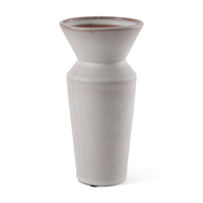 Esme 4.5L x 4.5W x 10.4H Whitewashed Ceramic Vase by Mercana at Eve Furniture