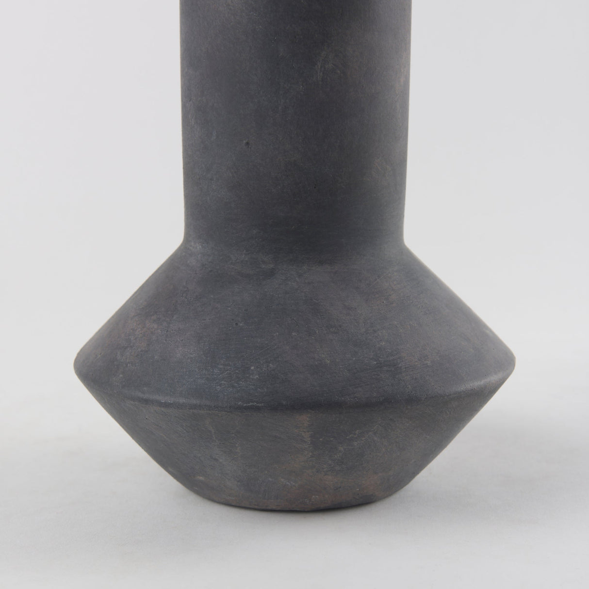 Esme 7.1L x 7.1W x 15.0H Dark Gray Ceramic Vase by Mercana at Eve Furniture