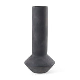 Esme 7.1L x 7.1W x 15.0H Dark Gray Ceramic Vase by Mercana at Eve Furniture