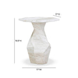 Esme Faux Marble Indoor / Outdoor Round Side Table by TOV Furniture at Eve Furniture
