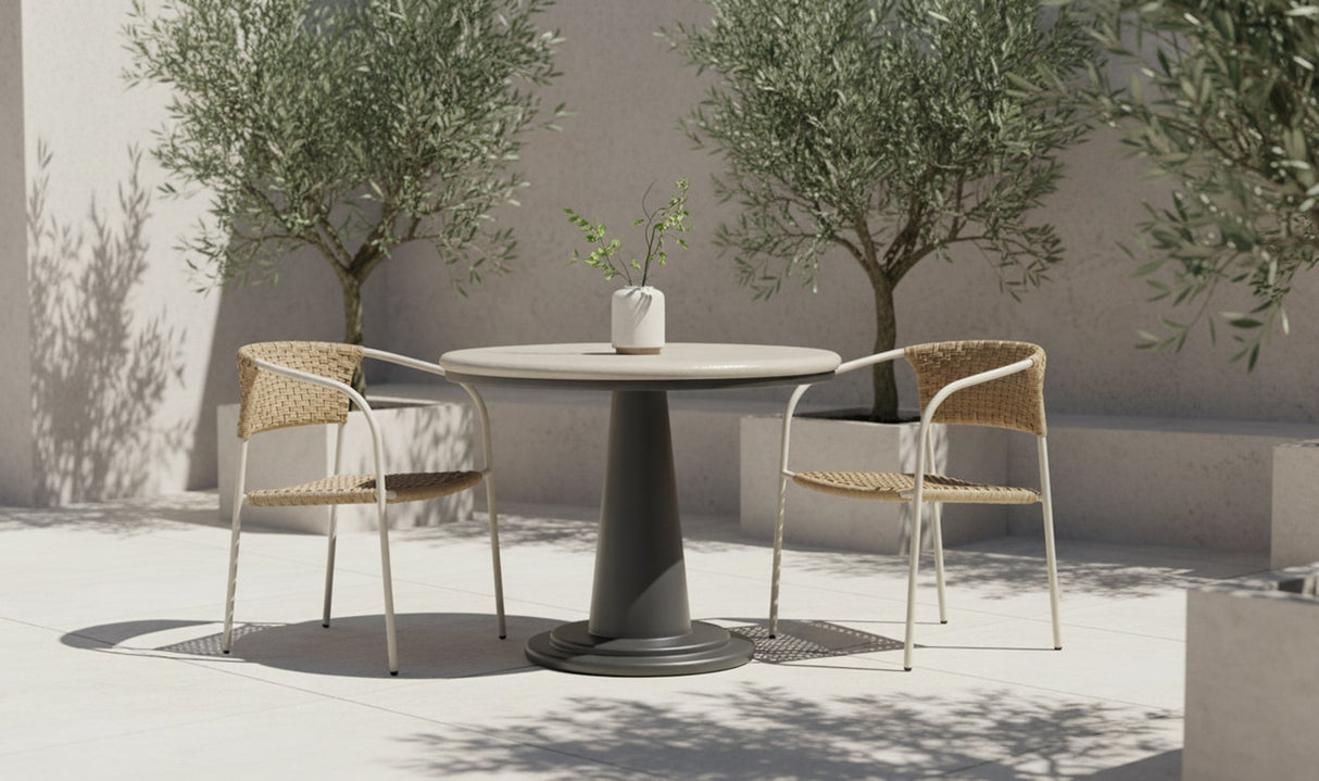 Esme Outdoor Cafe Table Cream by Moe's Home at Eve Furniture