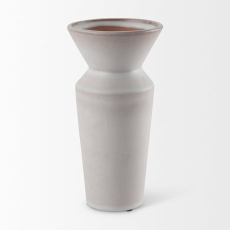 Esme Whitewashed Ceramic Vase by Mercana at Eve Furniture