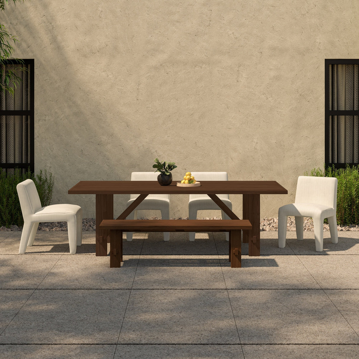 Esmond Brown Outdoor Dining Table by Moe's Home at Eve Furniture