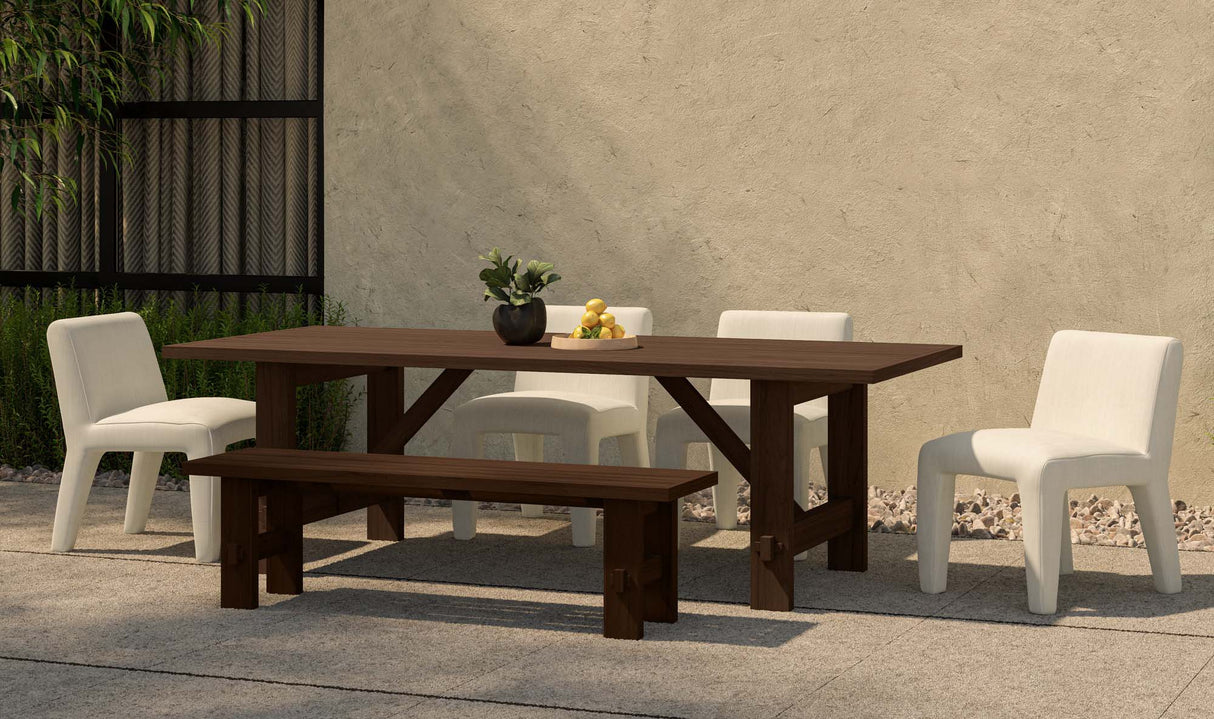Esmond Outdoor Dining Table Brown by Moe's Home at Eve Furniture