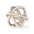 Espanlade I Small White Wooden Beaded Orb by Mercana at Eve Furniture