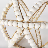 Espanlade II Large White Wooden Beaded Orb by Mercana at Eve Furniture