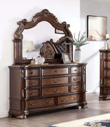 Esparanza Brown Cherry 4-Piece Queen Bedroom Set by Furniture of America at Eve Furniture