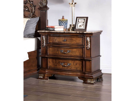 Esparanza Brown Cherry 4-Piece Queen Bedroom Set by Furniture of America at Eve Furniture