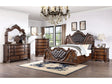Esparanza Brown Cherry 5-Piece Queen Bedroom Set by Furniture of America at Eve Furniture