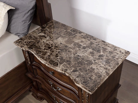 Esparanza Brown Cherry 5-Piece Queen Bedroom Set by Furniture of America at Eve Furniture