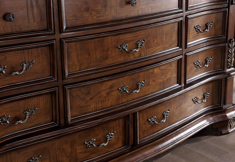 Esparanza Brown Cherry 5-Piece Queen Bedroom Set by Furniture of America at Eve Furniture