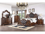 Esparanza Brown Cherry 5-Piece Queen Bedroom Set by Furniture of America at Eve Furniture