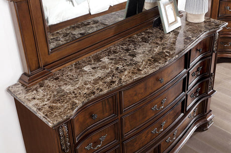 Esparanza Brown Cherry Dresser by Furniture of America at Eve Furniture
