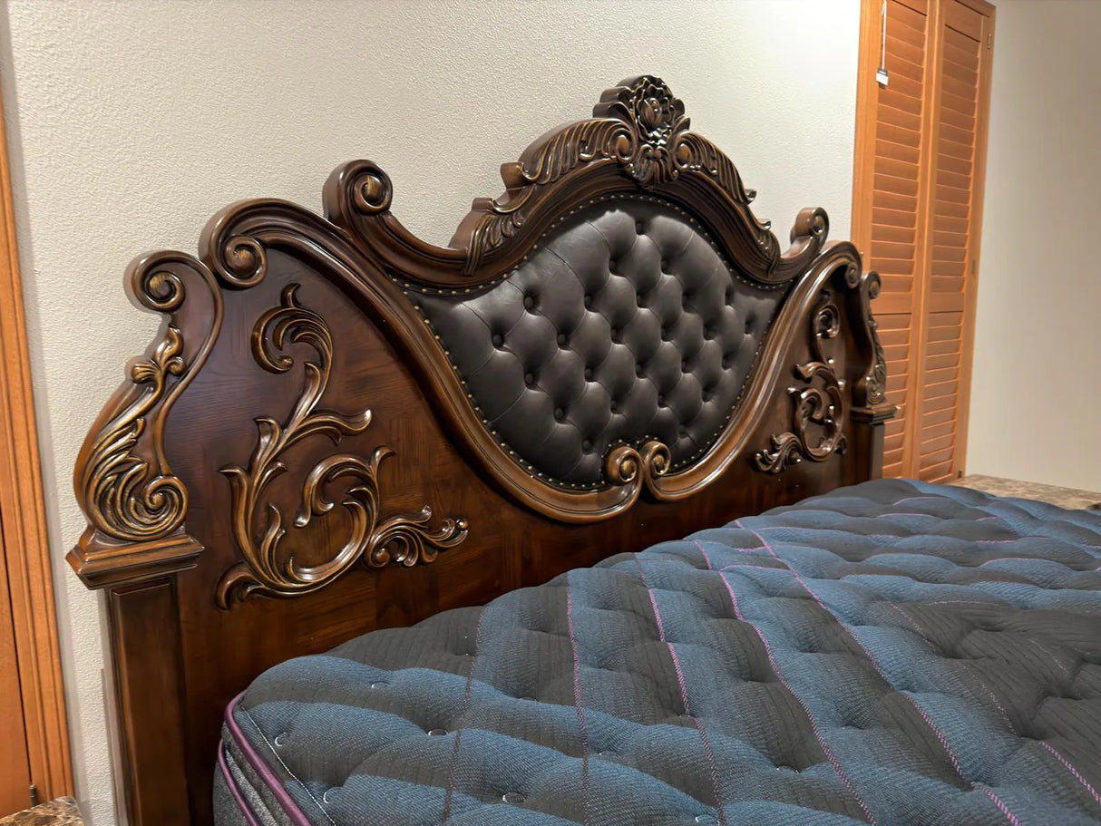 Esparanza Brown Cherry California King Bed by Furniture of America at Eve Furniture