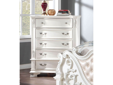 Esparanza Pearl White 5-Piece Queen Bedroom Set by Furniture of America at Eve Furniture
