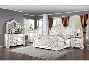 Esparanza Pearl White 5-Piece Queen Bedroom Set by Furniture of America at Eve Furniture