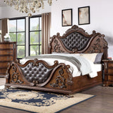 Esparanza Brown Cherry Queen Bed by Furniture of America at Eve Furniture