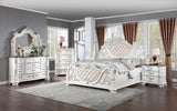 Esparanza Pearl White King Bed by Furniture of America at Eve Furniture
