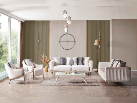 Esperanza Beige 3-Piece Living Room Set (Sofa & Loveseat & Chair) by Furnia at Eve Furniture