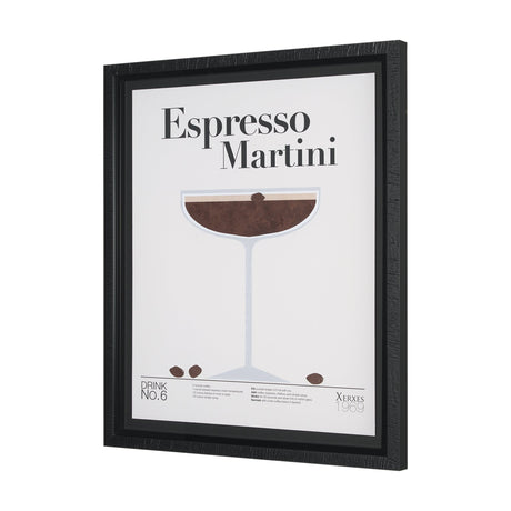Espresso Martini by Mercana Studio a Hand Embelished Textured Framed Art Print Matted under Glass by Mercana at Eve Furniture