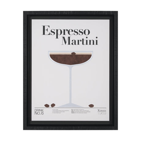 Espresso Martini by Mercana Studio a Hand Embelished Textured Framed Art Print Matted under Glass by Mercana at Eve Furniture