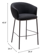 Essen Black & Bronze Barstool by Zuomod at Eve Furniture