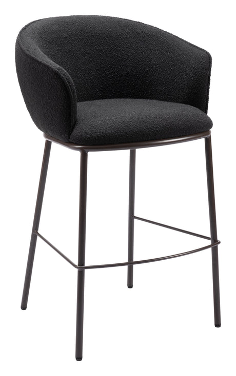 Essen Black & Bronze Barstool by Zuomod at Eve Furniture