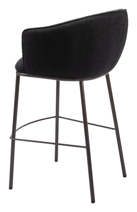 Essen Black & Bronze Barstool by Zuomod at Eve Furniture