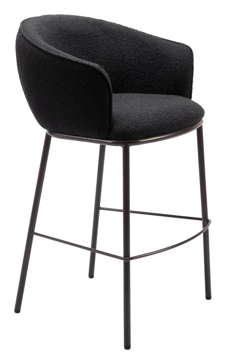 Essen Black & Bronze Barstool by Zuomod at Eve Furniture