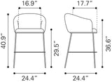 Essen Black & Bronze Barstool by Zuomod at Eve Furniture