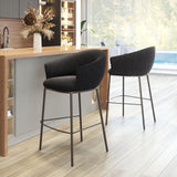 Essen Black & Bronze Barstool by Zuomod at Eve Furniture