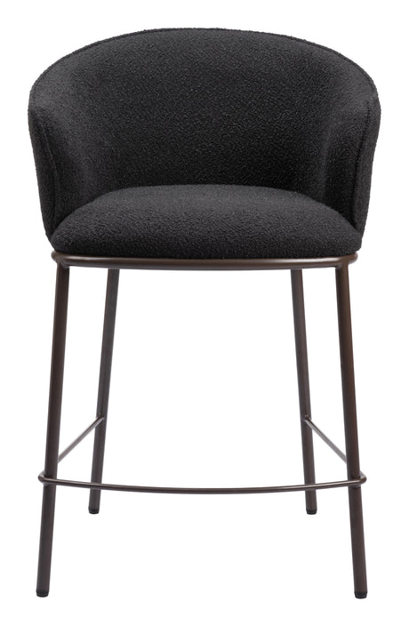 Essen Black & Bronze Counter Stool by Zuomod at Eve Furniture