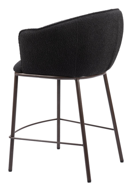 Essen Black & Bronze Counter Stool by Zuomod at Eve Furniture