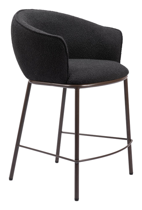 Essen Black & Bronze Counter Stool by Zuomod at Eve Furniture